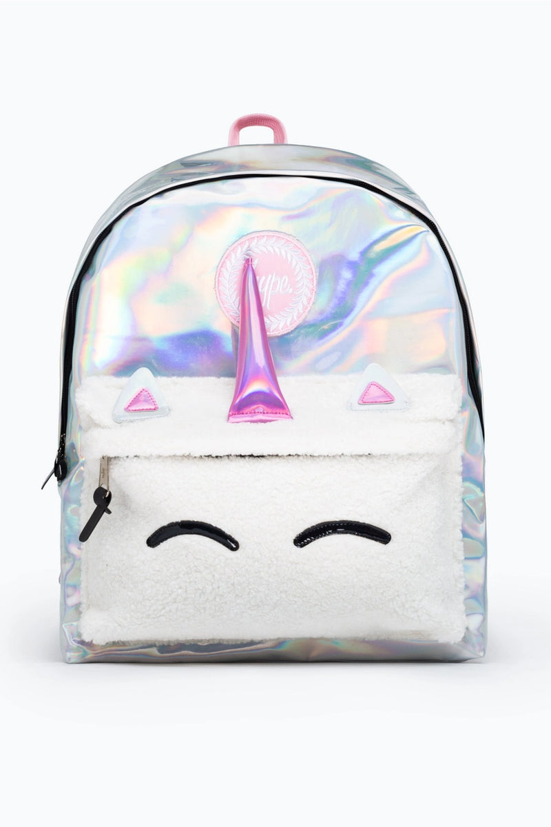 Hype Holographic Unicorn Crest Backpack Little Trends Boutique