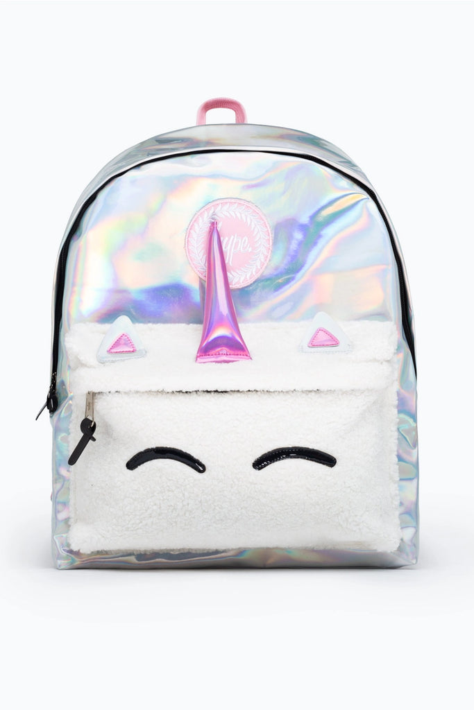 Hype Holographic Unicorn Crest Backpack Little Trends Boutique