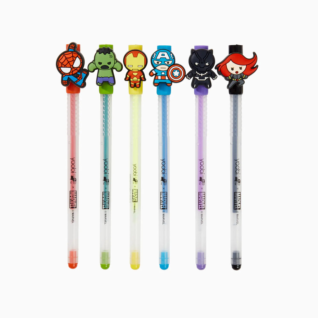 Yoobi x Marvel Avengers 6 Pack Gel Pens with Charms – Little Trends Boutique